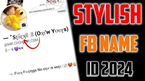 2024 STYLISH 😈 NAME FACEBOOK ID | FACEBOOK REACTOR NAME ID🔥❤️