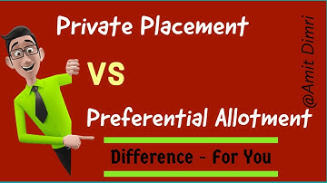 Difference between Private Placement and Preferential Allotment of Shares #law #company