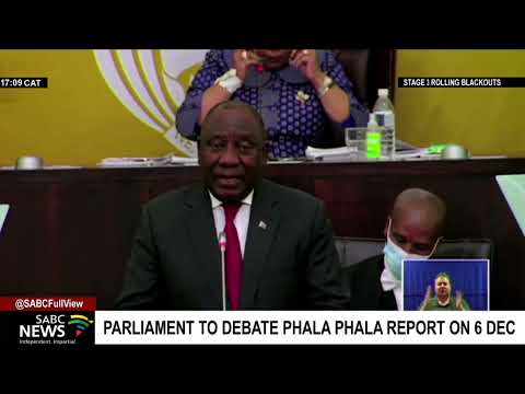 Parliament to debate Phala Phala report on December 6