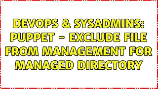 DevOps & SysAdmins: Puppet - exclude file from management for managed directory Profile