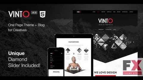 Preview Vinto - One Page Parallax Responsive Template TFores