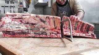 London Food Experience. A Look Into a Butcher's Shop Of English Beef from Yorkshire