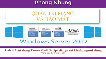 Windows Server 2012 - Lab 4.2  Su dung PowerShell Script tạo nhiều người dùng account
