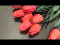 Делаем самый простой тюльпан/Creation:How to make flowers Tulip from foamiran/04.03.22