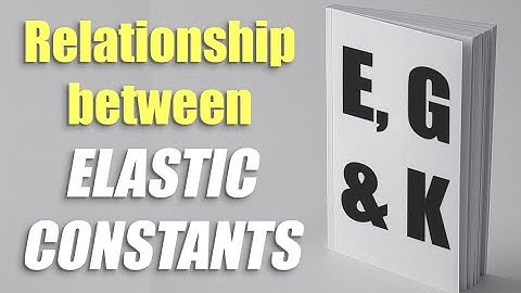 Elastic Constants and their Relationship | Lec-5