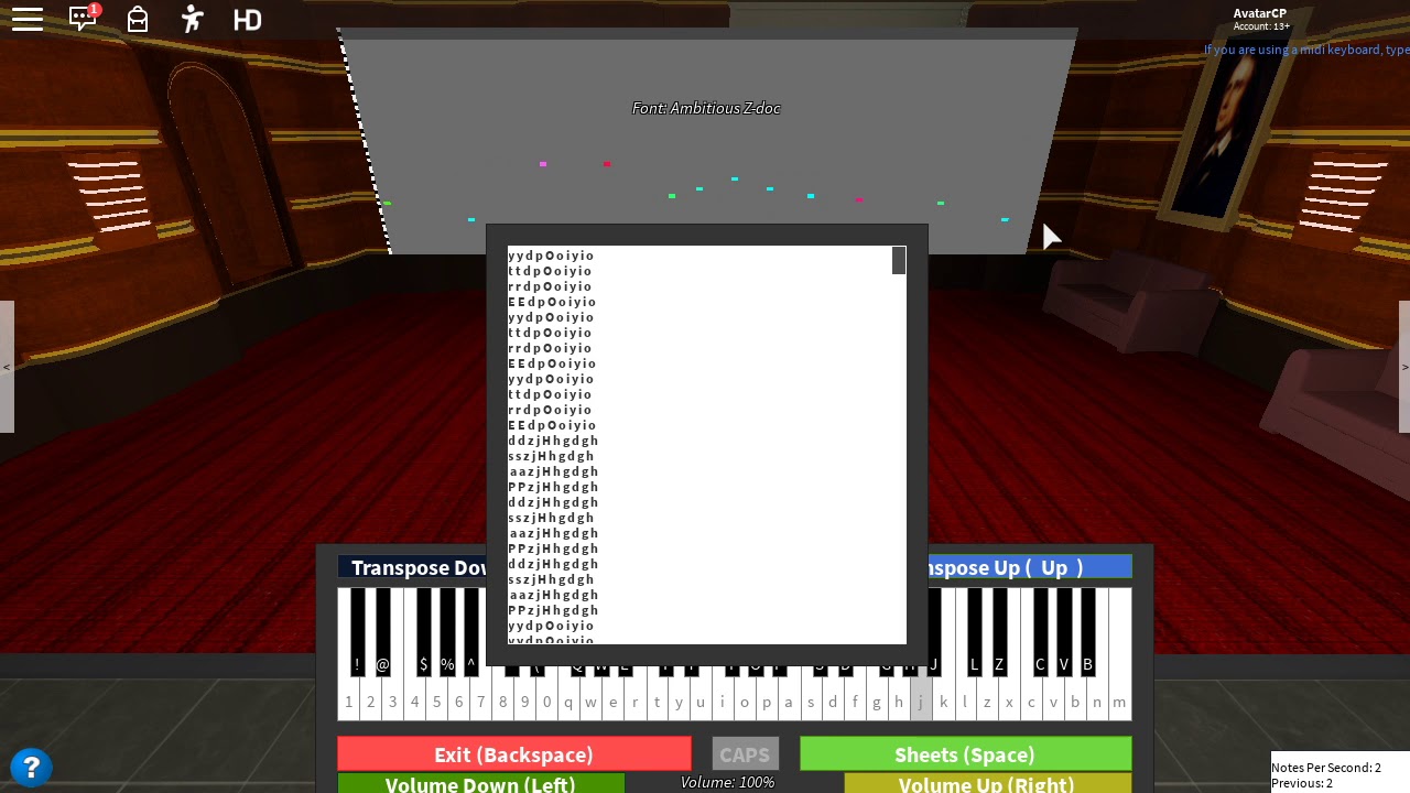 Roblox Virtual Piano Visualization Toby Fox Megalovania Easy Vers Youtube - megalovania piano sheet keyboard roblox