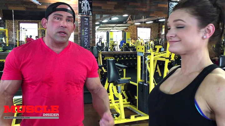 Danielle Mastromatteo trains upper body with Abbas...