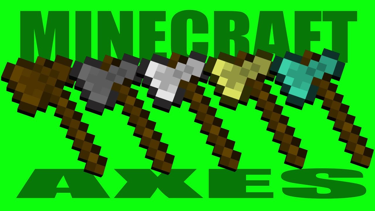 Green Screen Minecraft Axes (1080p HD) YouTube