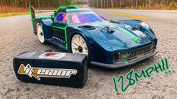 Arrma Vendetta RC Speed Run - 128mph!! On Stock Motor - 5S LiperiAir Lipo -