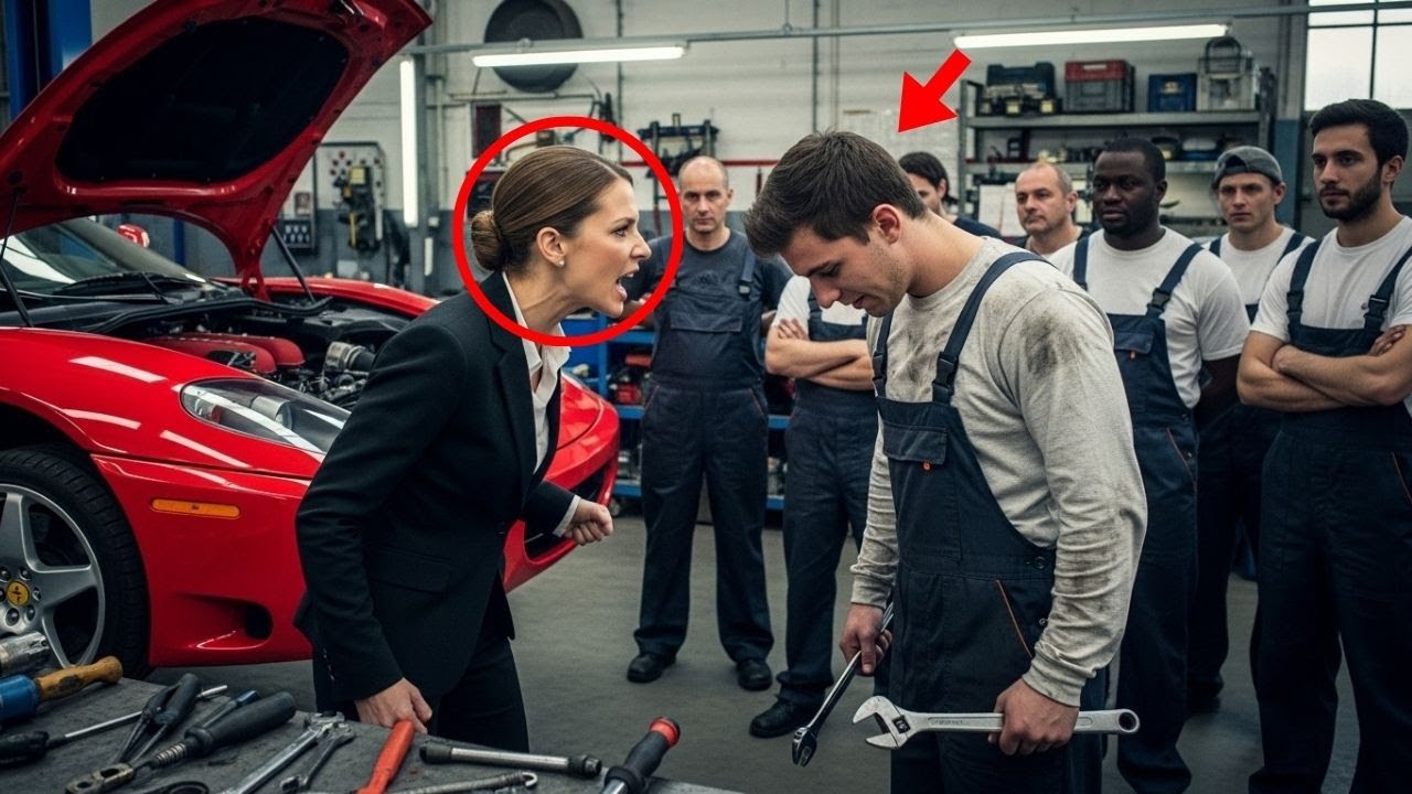 La millonaria humilló al humilde mecánico... hasta que lo vio llegar en un Ferrari rojo