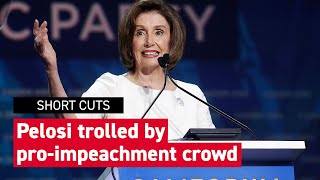 Watch Nancy Pelosi get trolled by crowd calling for Trump’s impeachment