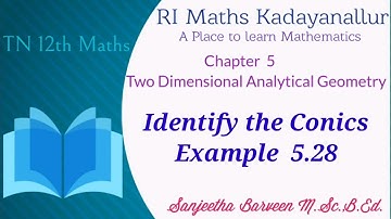 Identify the Conics,  Example  5.28