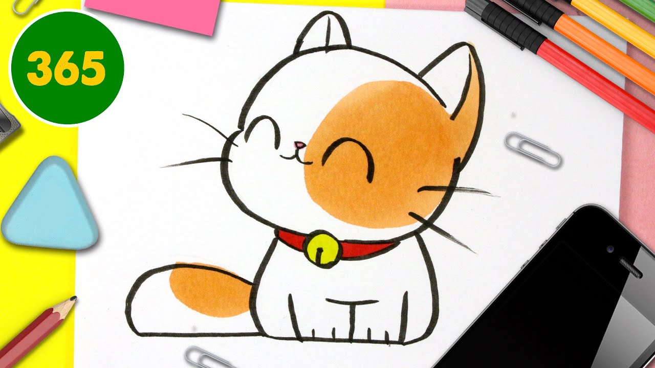 Comment Dessiner Chaton Kawaii Chat Kawaii Dessins Kawaii Faciles Youtube