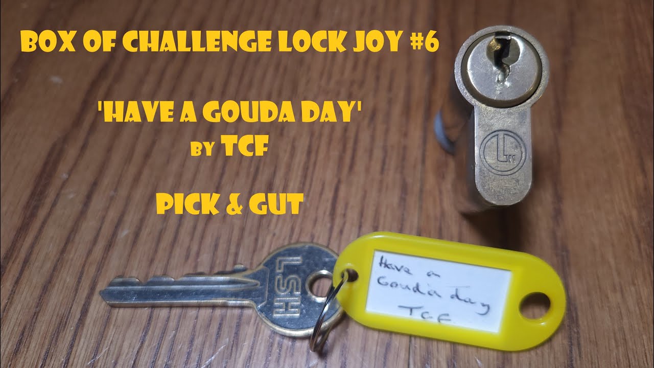 Набор Challenge Lock Joy #6 - 'Have a Gouda Day' от TCF - Очень быстрая отмычка и вскрытие замка.