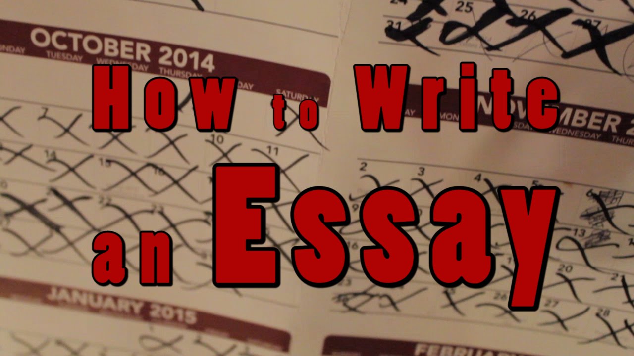 how to write a essay youtube