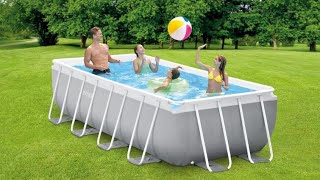 How To Set Up Intex Metal Prism Frame 400X200X122 Pool