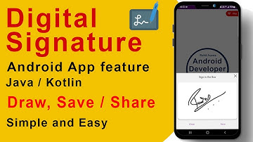Digital Signature | E-signature | Draw and save in Android | Java, Android Studio | Rappid