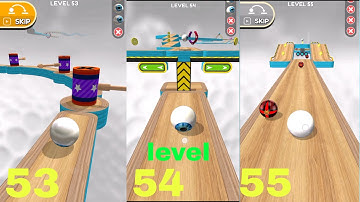 going balls level 53 54 55 gameplay video (with touch guidance)