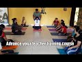 Shoulder stretching yoga class