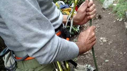 Lowering a climber technique video