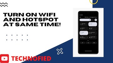 How To Turn On Hotspot And WIFI At Same Time!!