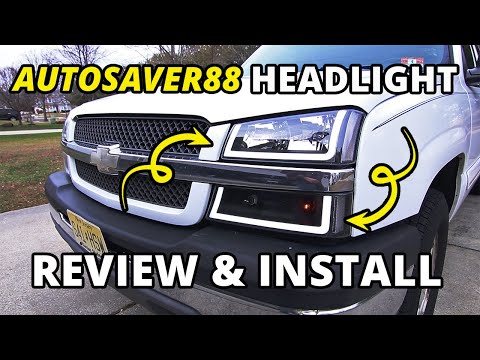 2003 - 2006 Silverado AutoSaver88 Headlight Review and Install  1500 2500 3500