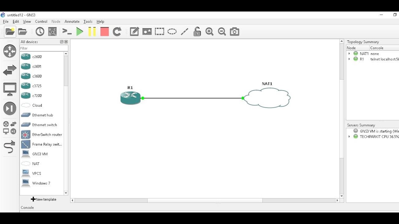 How To Connect Local Area Network To GNS3 - YouTube