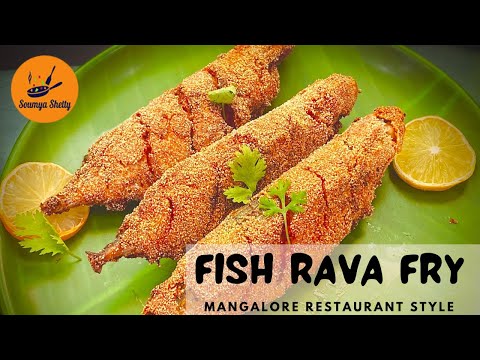 Fish Rava Fry Mangalore Hotel Style | Mackerel / Bangda / Bangude Rava Fry | South Indian Fish Fry