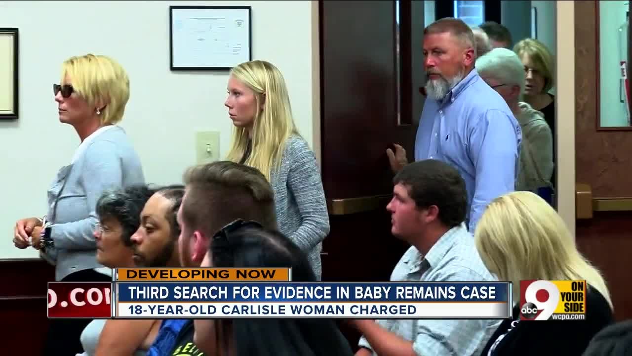 Third search for evidence in buried baby case