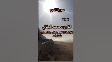 سورة الحج بصوت القارئ د محمد الجلالي تلاوة هادئة تربح القلب والاعصاب ماشاءالله 💯          #سورةالحج