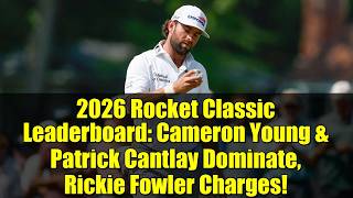 2026 Rocket Classic Leaderboard: Cameron Young & Patrick Cantlay Dominate, Rickie Fowler Charges!