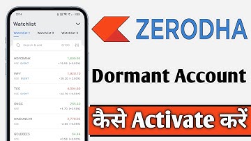 How to Activate Dormant Account in Zerodha Kite, Activate Zerodha Dormant Account