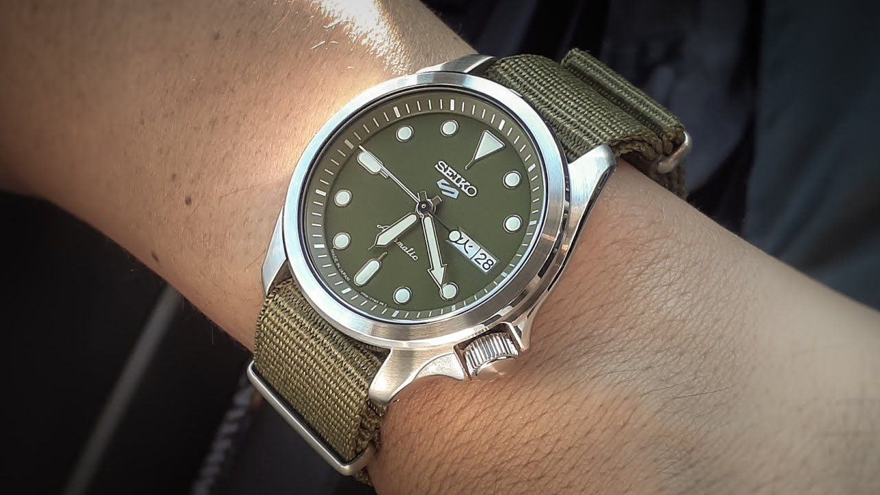 Watch U Strappin'?! Ep. 153 - Seiko 5 Sports Style Military Green SBSA055 -  YouTube