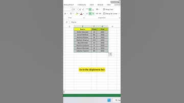 Excel text Align #shorts