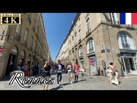 🇫🇷Rennes Summer Walk - Rue d'Orléans -【4K 60fps】