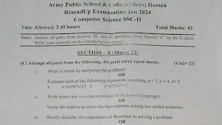 APS COMPUTER SCIENCE Re-send Up / term exam paper 2023 #computerscience #aps #pastpaper