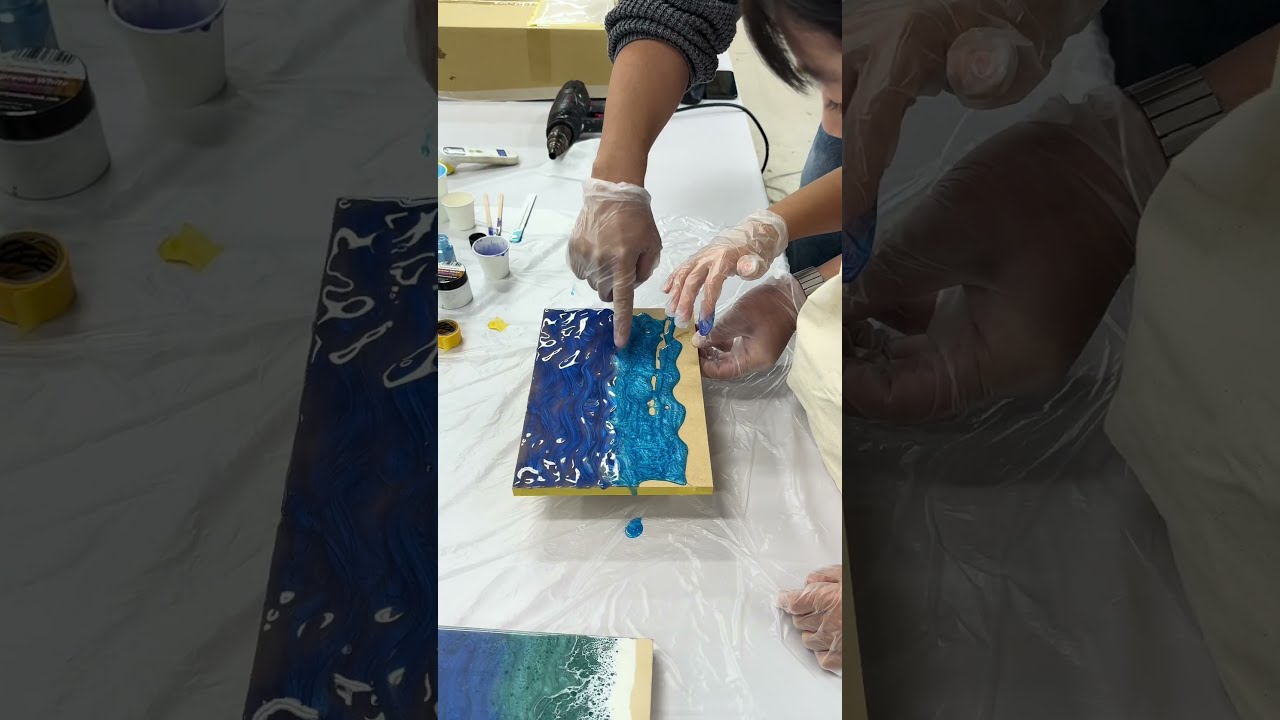 初心者でも作れる！大人気の海レジンアート体験 #ハンドメイド #手作り