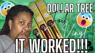 VLOGTOBER DAY 24 TESTING OUT DOLLAR TREE FOIL VINYL | DOES IT WORK??