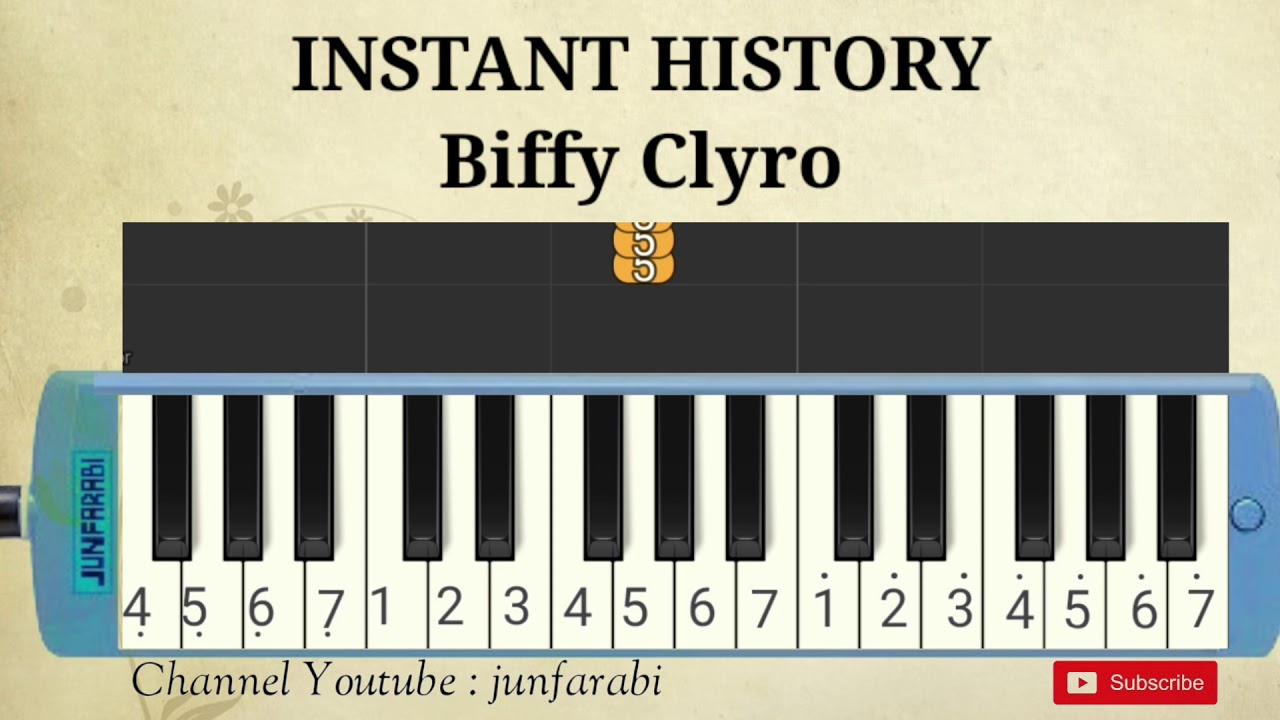 Biffy Clyro INSTANT HISTORY instrumental melodika YouTube