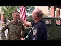 Son comes home early from Afghanistan to surprise father