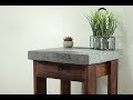 Cheap and Easy $25 DIY Rustic Concrete Top Nightstand