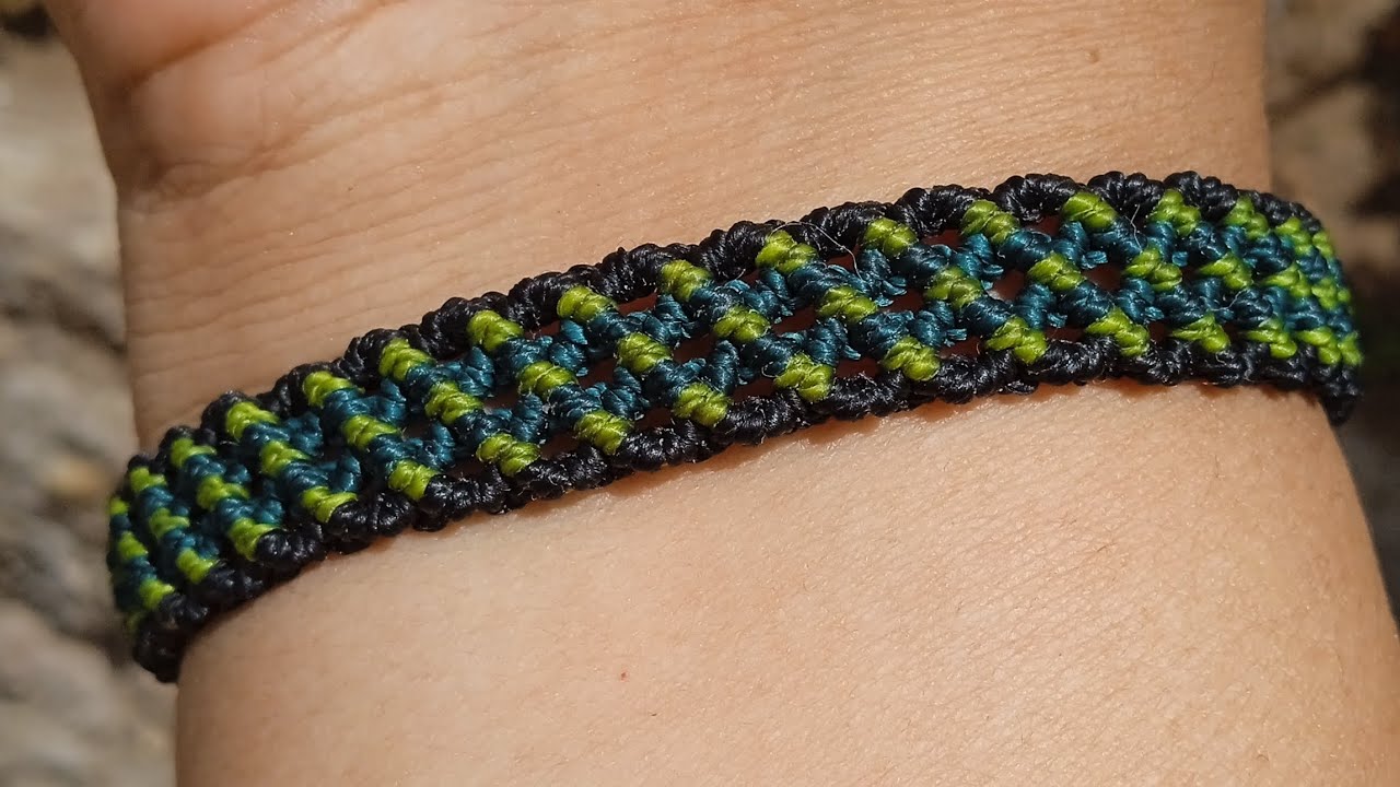 Tutoríal #14 pulsera fácil de colores.