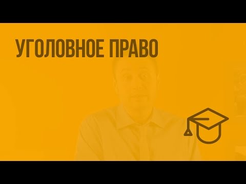 Уголовное право. Видеоурок по обществознанию 9 класс