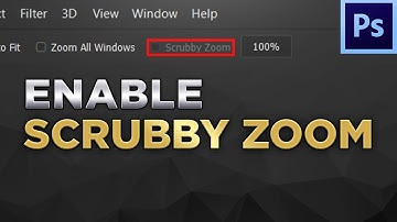 How To Enable Scrubby Zoom in Photoshop!