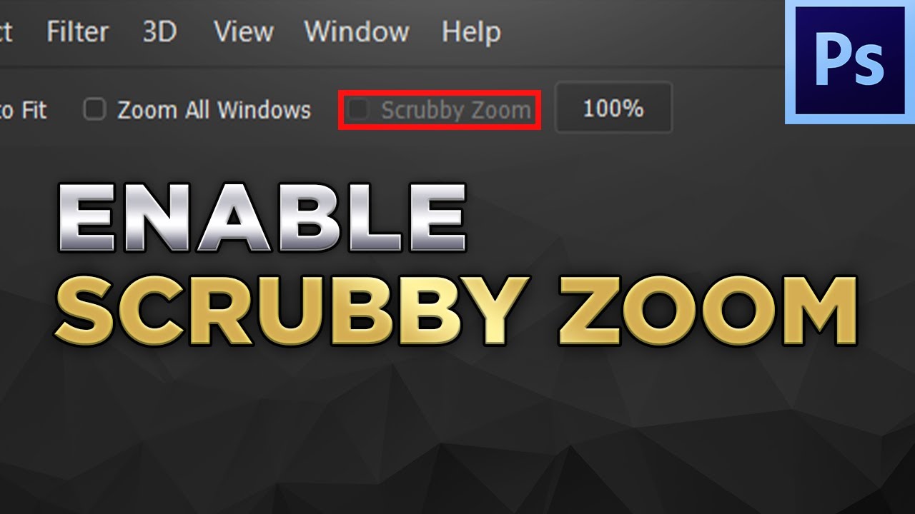 How To Enable Scrubby Zoom in Photoshop!