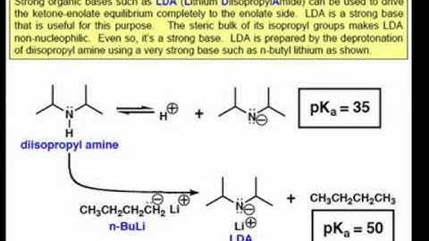 Enolate Anion Formation Using LDA