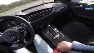 Video thumbnail of "Audi rs6 300km/h  filmé avec go pro"