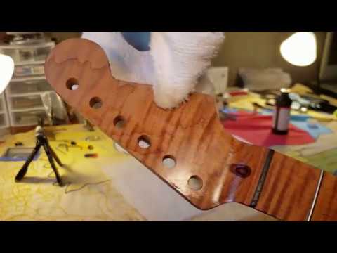 Applying Polymerized Tung Oil To A Guitar Neck 
