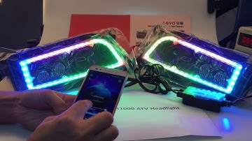 RGB Color Changing Halo Ring Polaris RZR 1000 Headlights