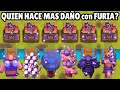 CUAL CARTA LOGRA HACER MAS DAÑO usando FURIA | OLIMPIADAS de CLASH ROYALE